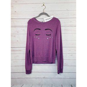 WILDFOX Sleeping Beauty Sweatshirt Soft Purple Size Small New With Tags
